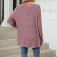 thumbnail image 4 of Ecqkame Cardigan Sweaters for Women Knit Long Sleeve Open Front Sweaters Outwear Lightweight Jacket E-Purple XXL on Clearance, 4 of 8
