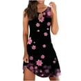 thumbnail image 2 of Dyegold Sundresses for Women Casual Summer - Beach Dresses for Women Casual Summer Sleeveless Sundress Knee Length Midi Dress Boho Floral Vacation Tank Dress, 2 of 5