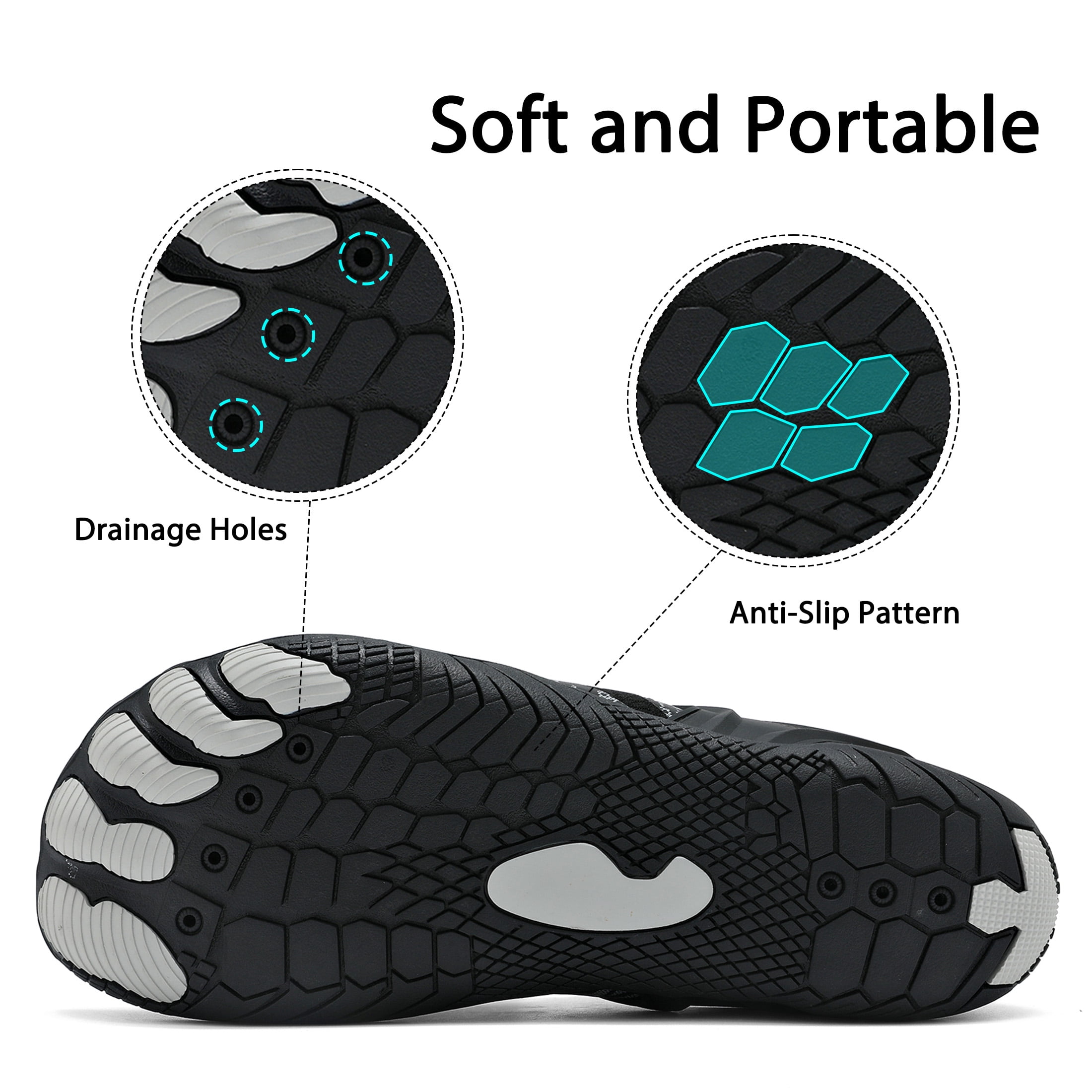 Water Shoes for Women Men Wide Toe Box Quick Dry Barefoot Sport Shoes Lightweight Non Slip Hiking Shoes for Swimming Beach Walking Surfing Yoga