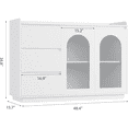 thumbnail image 3 of Sideboard Buffet Cabinet with  LED Light Modern Acrylic Glass Storage Sideboard with Adjustable Shelves for Kitchen Dining Room Living Room, 3 of 7