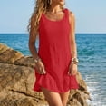 thumbnail image 4 of Iyufng Swimsuit Coverup for Women Bikini Cover Up Dresses Adjustable Ties Beach Dress, 4 of 7