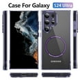 thumbnail image 5 of Dteck Magnetic for Samsung Galaxy S24 Ultra Case Electroplated TPU Frame Compatible with MagSafe Hard PC Clear Back Shockproof Phone Cover for Samsung Galaxy S24 Ultra,Purple, 5 of 8