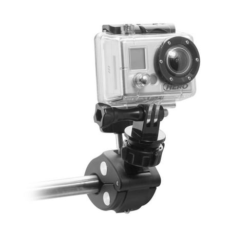 iBOLT 17mm Clamp Mount for Handlebars Poles Posts - Compatible with GoPro Hero Action Cameras Garmin GPS Systems and Industry Standard 17mm Ball mounts