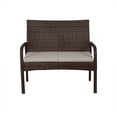 thumbnail image 3 of Westin Outdoor P141-02 Rattan Wicker Modern Sofa Set, Beige - 4 Piece, 3 of 18