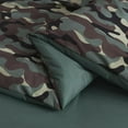 thumbnail image 6 of Chezmoi Collection Soft Microfiber Printed Military Camo Bedding Set, 3-Piece Army Green Camouflage Comforter Set, King Size, 6 of 9