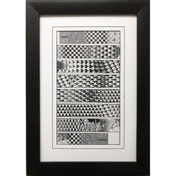 M.C.Escher "Metamorphosis III" CUSTOM FRAMED Art Generic