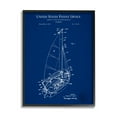 thumbnail image 4 of Stupell Industries Sailboat Watercraft Blue Patent Office Diagram Blueprint Framed Wall Art, 24 x 30, Design by Karl Hronek, 4 of 5