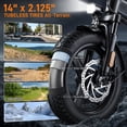 thumbnail image 3 of 14" Folding Electric Bike for Adult, Peak 750W Max 20MPH 70 Miles Electric Bicycle, 48V 20Ah Removable Battery, PAS Control, E-Bike for Adults Teens, Full Suspension, 3 of 10