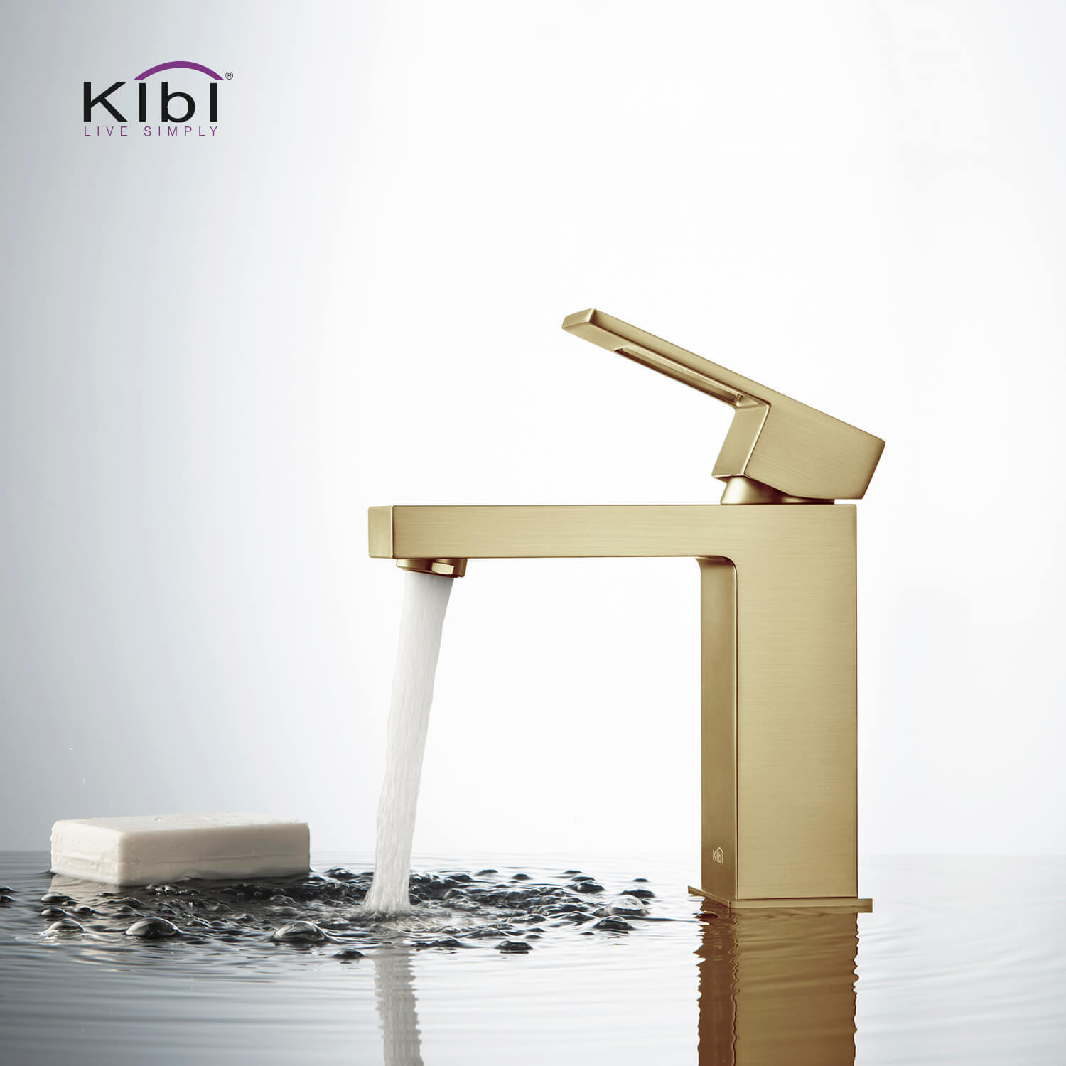Kibi Cubic Single Handle Bathroom Vanity Sink Faucet