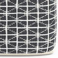 thumbnail image 6 of Noreen Boho Square Pouf in Slate Grey and White Handloom Woven Pattern, 6 of 6