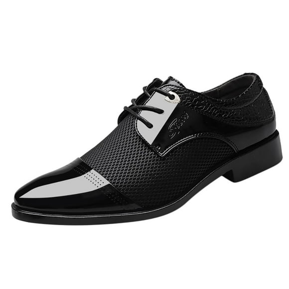 XZNGL Shoe Laces Men Lace Business Leather Shoes Casual Comfortable Wedding Shoe Male Suit Shoes