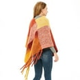 thumbnail image 3 of Chunky Fringe Plaid Poncho, Oversized Pullover Cape Shawl for Women, Winter Wrap,75*68cm,30, 3 of 44