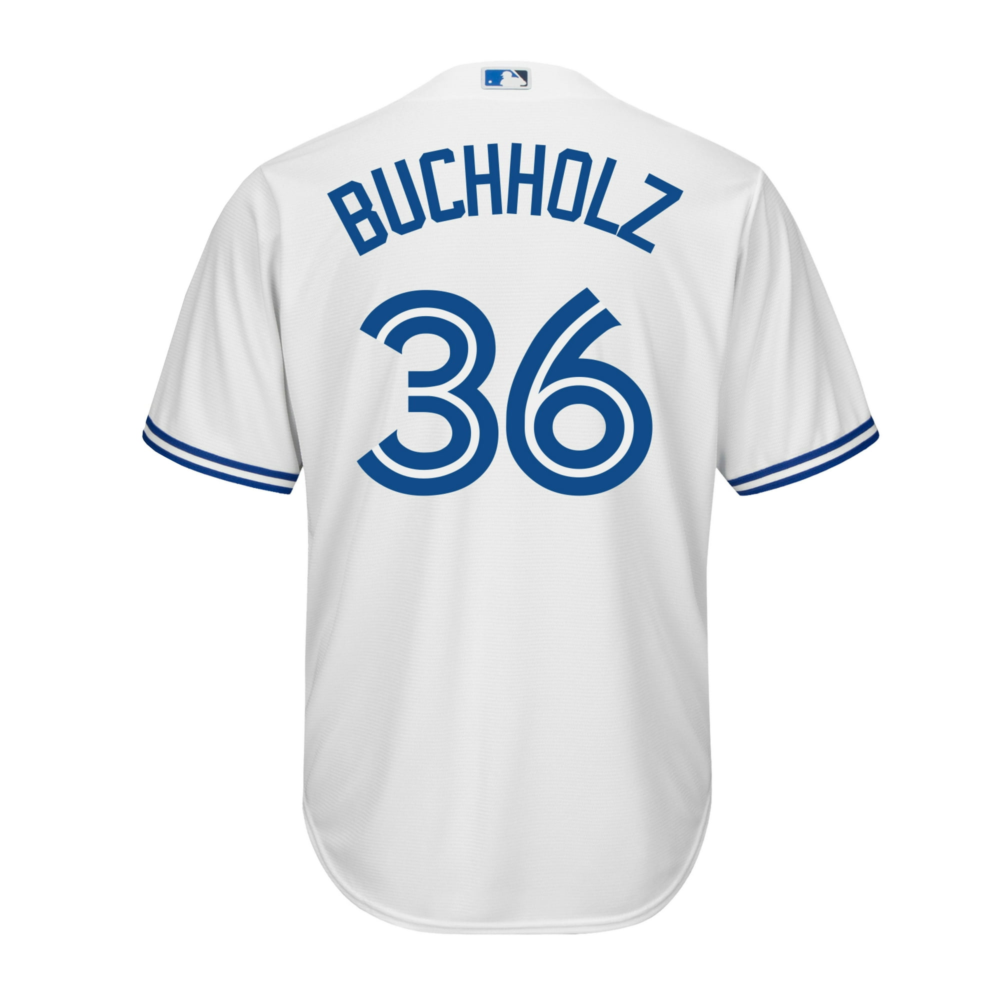 Men's Clay Buchholz Toronto Blue Jays MLB Cool Base Replica Home Jersey