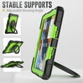 thumbnail image 5 of iPad 10.2 inch Case, iPad 9th/8th/7th Gen Case with 360° Ring Holder, Dteck Heavy Duty 3 in 1 Shockproof Bumper Full Body Drop Protection with Built-in Screen Protector, Black+Green, 5 of 8