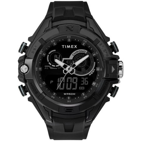 Timex TW5M233009J Mens Guard Digital Bold Combo Resin Strap Watch, Black & Negative | Walmart Canada
