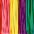thumbnail image 7 of 1200 Pieces (200 per Color) Small Colored Zipper Ties 4Inch Multicolor Zipper Ties for Decorating Mesh Garland Supplies, 7 of 7
