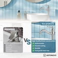 thumbnail image 4 of gotonovo Vessel Sink Bathroom Faucet Brushed Nickel Plated Brass Single Handle Lever One Hole 360 Degree High Body Spout Adjustable Water Hoses Deck Mount Vanity Bathroom Mixer Tap, 4 of 10