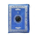 thumbnail image 1 of Prayer Rug Polyester Portable Braided Mats Simply Print with Compass In Pouch Travel Home New Style Mat Blanket 100x60cm, 1 of 7