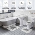 thumbnail image 5 of Eucalyptus Gray Bath Mat 3 Piece Bathroom Rug Set, Stripes Bottle Flower Cactus Plant Non Slip Bath Rug Contour Mat and Toilet Lid Cover, Absorbent Shower Mats Soft Bath Rugs and Mats Sets, 5 of 8
