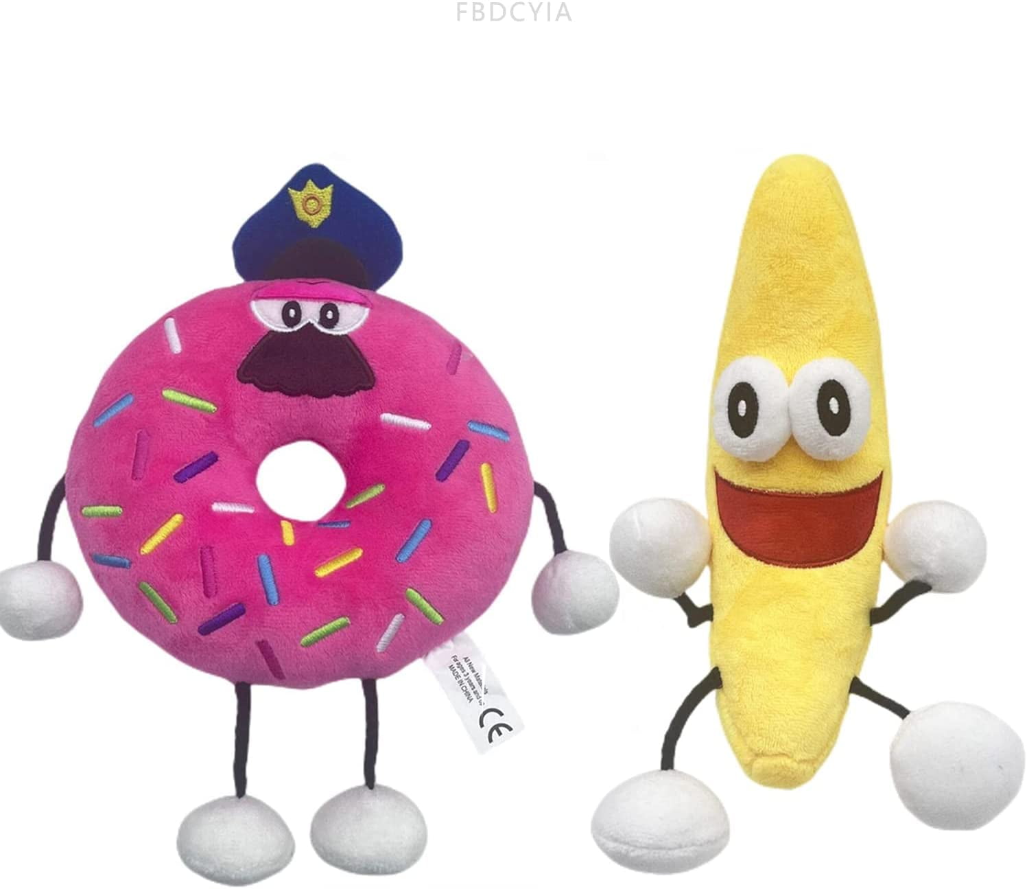 Roblox Shovelware's Brain Game Fans Banana & Apple Plush Toys