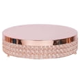 thumbnail image 3 of Balsa Circle 13.5" Rose Gold Metal Beaded Cake Stand Cake Holder, 3 of 8