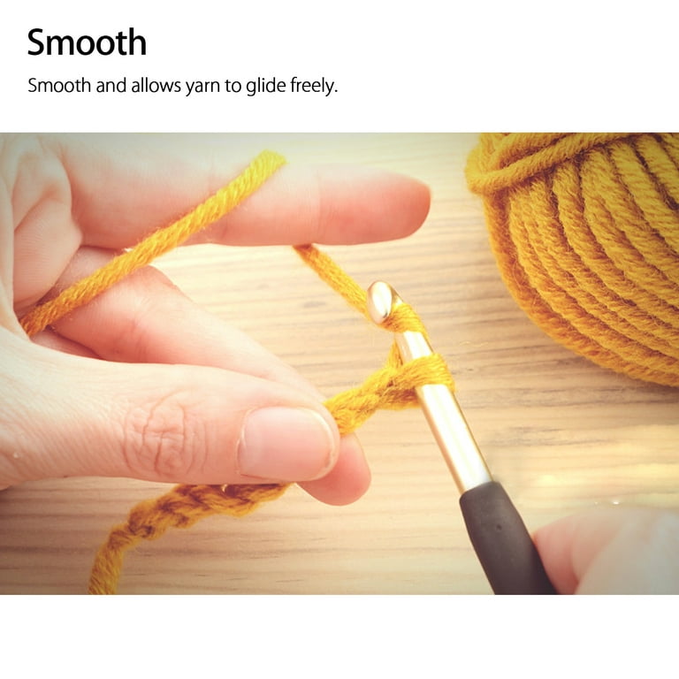 EIMELI 12 Pcs Set Crochet Hook Set with Ergonomic Handles, DIY Knitting  Accessories for Beginners, Multicolor Crochet Hooks for Arthritic Hands,  Smooth Knitting Needles Kit Weave Yarn Craft 