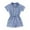 Blue, variant on Toddler Girls'summer Denim Romper Casual Solid Color Short Sleeve Overalls Jumpsuit Blue 12 Months-18 Months