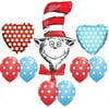 9 pc. Dr. Seuss The Cat In The Hat Happy Birthday Balloons Decoration Supplies Party Baby Shower