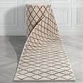 thumbnail image 1 of Well Woven Custom Size Runner - Choose Your Length - Aidah Ivory Diamond Lattice 31 Inches Wide x 90 Feet Long Runner (31" x 90' Runner) Rug, 1 of 6
