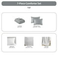 thumbnail image 3 of Regency Heights 7-Piece Full Bed in a Bag Set, Reversible Comforter with Sheet Set and Shams, Grey, Solid Color, 3 of 12