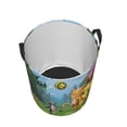 thumbnail image 3 of Wobbly Life Large Laundry Basket With Handle, Collapsible Laundry Hamper, Dirty Clothes Storage Basket For Living Room, Bathroom, Bedroom, College Dorm, 3 of 8