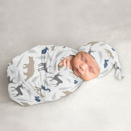 UPC: 0846480088547 | Woodland Animals Baby Cocoon and Beanie Hat Sleep Sack Set by Sweet JoJo Designs