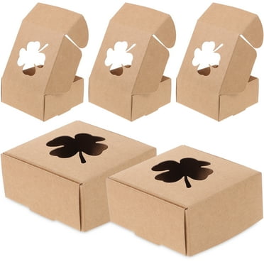 20 Pieces Brown Kraft Paper Gift Boxes for Snack Holding and Birthday Celebrations