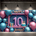 thumbnail image 6 of Colorful Design Happy Birthday Banner Decorative Elements Birthday Party Balloon Decoration Number 10 Celebration Banner for Birthday Party Kids Event Indoor Decor, 6 of 7