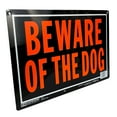 thumbnail image 3 of Hy-Ko Beware of The Dog Orange and Black Sign [Set of 12], 3 of 9