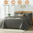 thumbnail image 2 of Davulos Ultrasonic Twin Quilt Bedding Set, Lightweight Grey Bedspreads Soft Modern Geometric Coverlet Set for All Seasons (1 Quilt and 1 Pillow Sham), 2 of 10