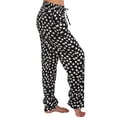thumbnail image 4 of DYMADE Women Plus Size Solid Color Casual Holiday Pockets Wide Leg Loose Polka Dot Printed Pants, 4 of 4