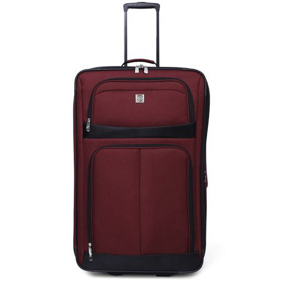 Protege 28 Inch Regency Soft Side Checked 2-Wheel Upright Luggage, Wine (Walmart Exclusive)
