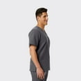thumbnail image 4 of SPECTRUM UNIFORMS Wynd Men's Scrub Top Medical Uniform V-Neck Soft Fabric, Outfit Ideal for Men at Hospital Workspace, Medical Practice and Professionals Workwear Doctor Coat Steel Grey, 4 of 4
