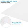 thumbnail image 3 of Uxcell 3.3ft Crepe Paper Roll, 20 Roll 20" Width Soft Paper Streamer Sheet for Craft, White, 3 of 7