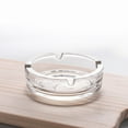 thumbnail image 3 of MasteelfCA Glass Ashtray Decorative Transparent Ash Tray Tabletop Ashtray for Cigarettes Home Ashtray, 3 of 9