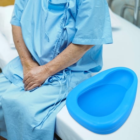 GETAJGHSD Chamber Pot Plastic Bed Urinal for Hospital Use Blue 1Pcs