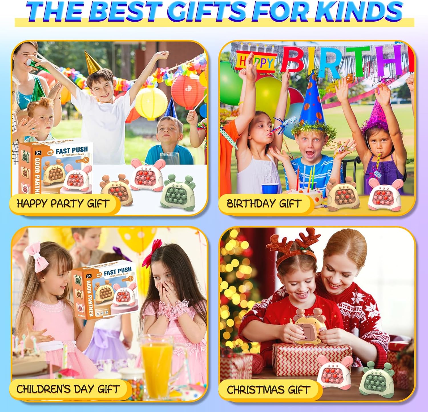 Console De Jeu Portable Enfant 5 Modes - Pop It électronique, 999 Niveaux, LED RGB, Sans écran, Pour 3-8 Ans - 9
