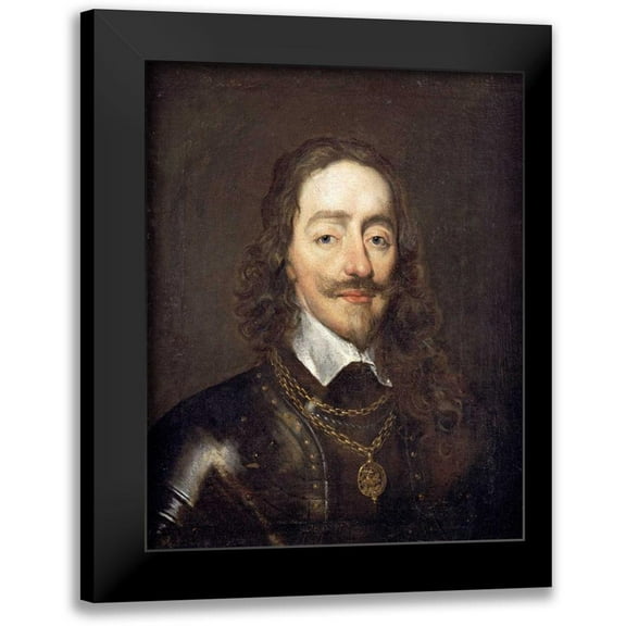 Dobson, William 12x14 Black Modern Framed Museum Art Print Titled - Portrait of King Charles I