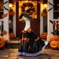 thumbnail image 2 of AuroraX Porch Goose Clothes Set 17 19 inch 23 inch Porch Goose Fall Outfit Sets Witch Dress Hat Kit Personalised Gothic Decorations Party Porch Goose Accessories Summerween Party Decorations, 2 of 9
