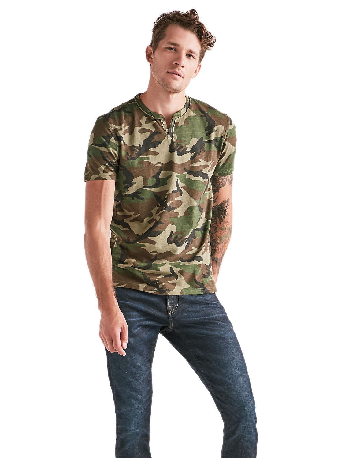 New Lucky Brand Mens Green Camo Fatigue 