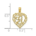 thumbnail image 4 of Auriga Fine Jewelry 14K Yellow Gold Heart Script Letter G Initial Pendant (L- 17.3 mm, W- 12.57 mm) for Women, 4 of 6