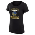 thumbnail image 2 of Women's G-III 4Her by Carl Banks Black Golden State Warriors Super-Slim Fit Lightweight Team Logo T-Shirt, 2 of 3