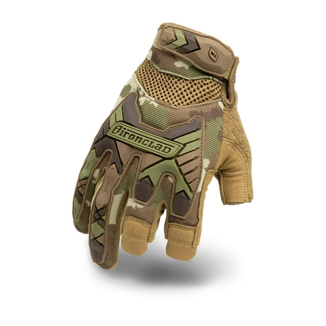 Guantes tácticos Trigger Camo Ironclad EXOT-FRICAM-03-M, tamaño mediano