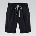 thumbnail image 2 of Knee Length Shorts Women, Audhol Shorts for Women Knee Length Plus Size Summer Elastic Waist Beach Long Shorts with Pockets Womens Shorts Casual Black L, 2 of 5